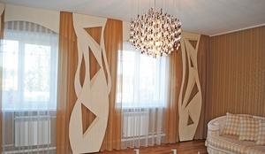 Современные японские шторы для гостиной с балконом Японские шторы для гостиной с балконом