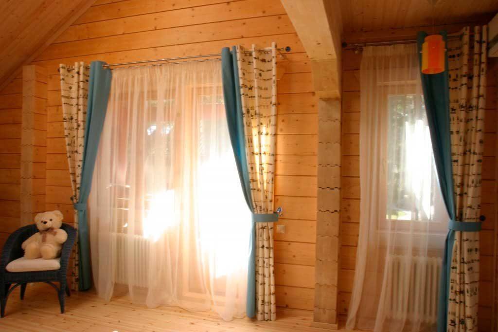 шторы на дачу в деревянный дом