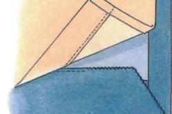 Схема соединения штор и подкладочной ткани