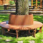 Как сделать необычную скамейку вокруг ствола дерева
