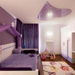 Плотные фиолетовые шторы для детской