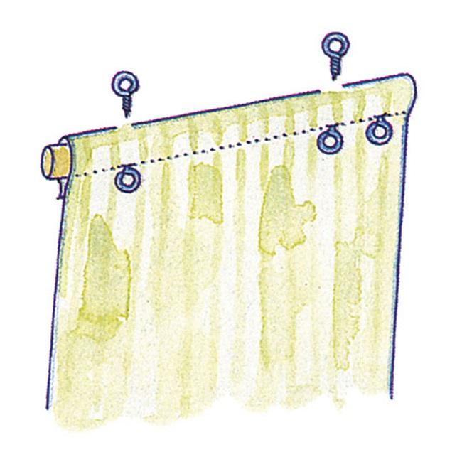 второй этап при пошиве рулонной шторы своими руками
