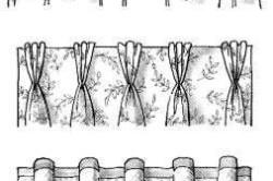 Варианты драпировки штор с помощью шторной ленты