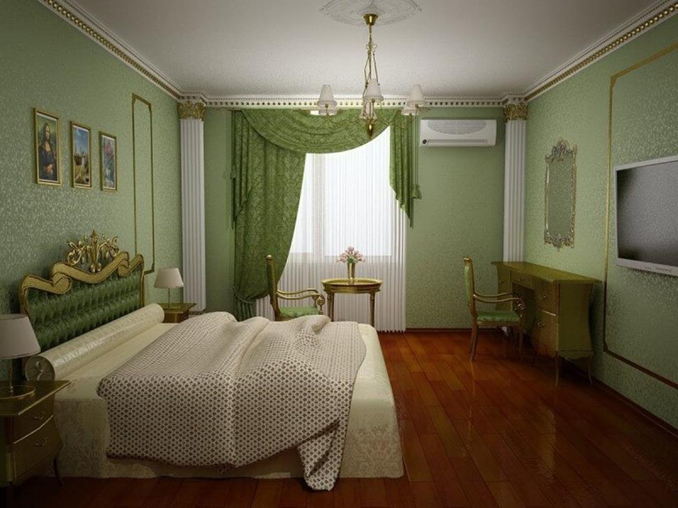 зеленая спальня