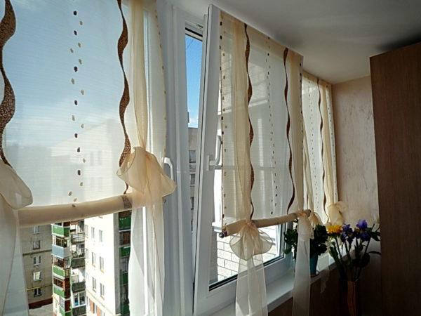 Французский балкон шторы